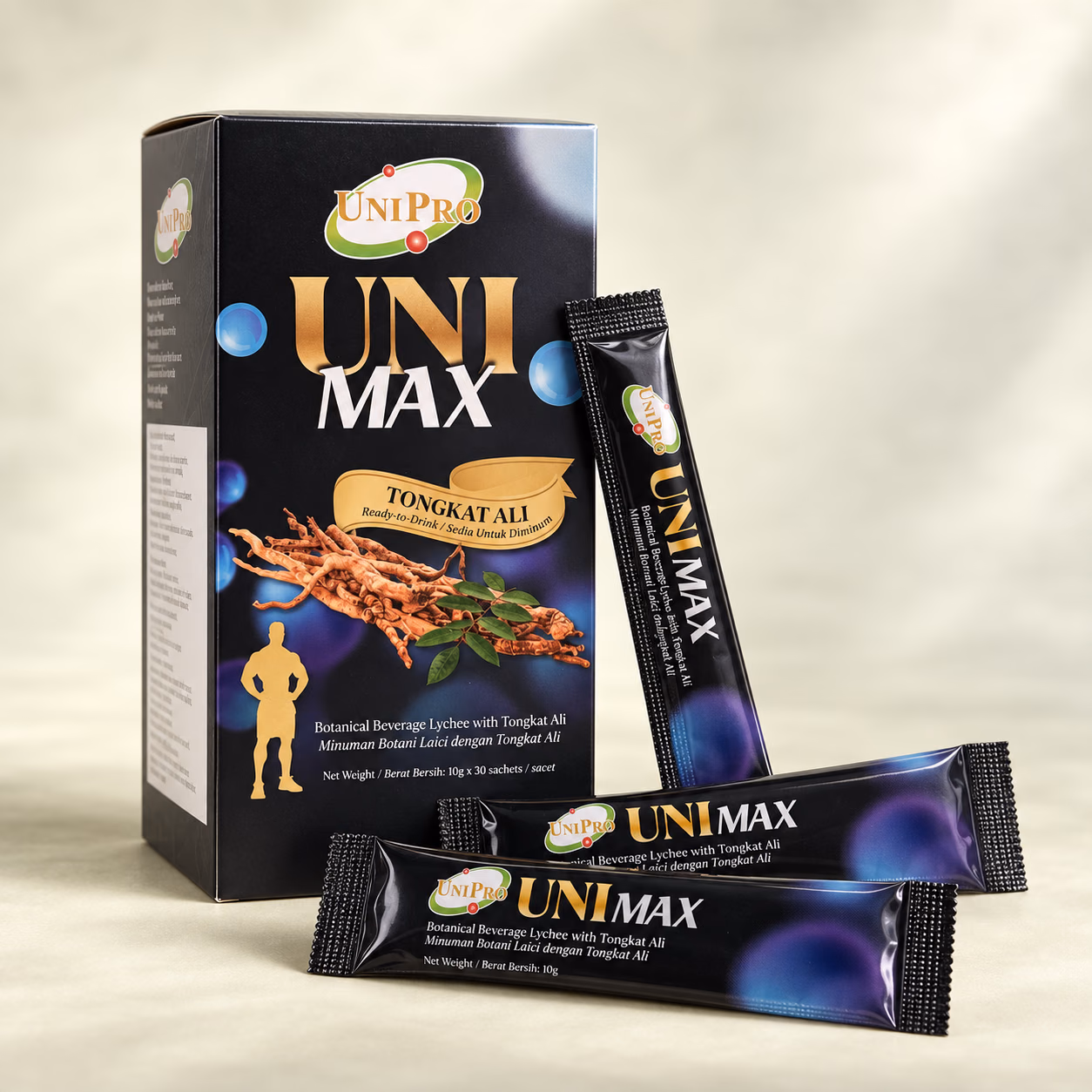 UNI MAX box with individual stick sachets